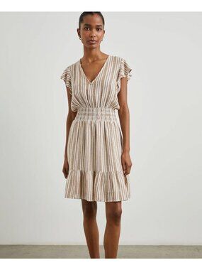 RAILS  Linen/Rayon Tara Dress in Palo Santo Stripe Size  Size XL